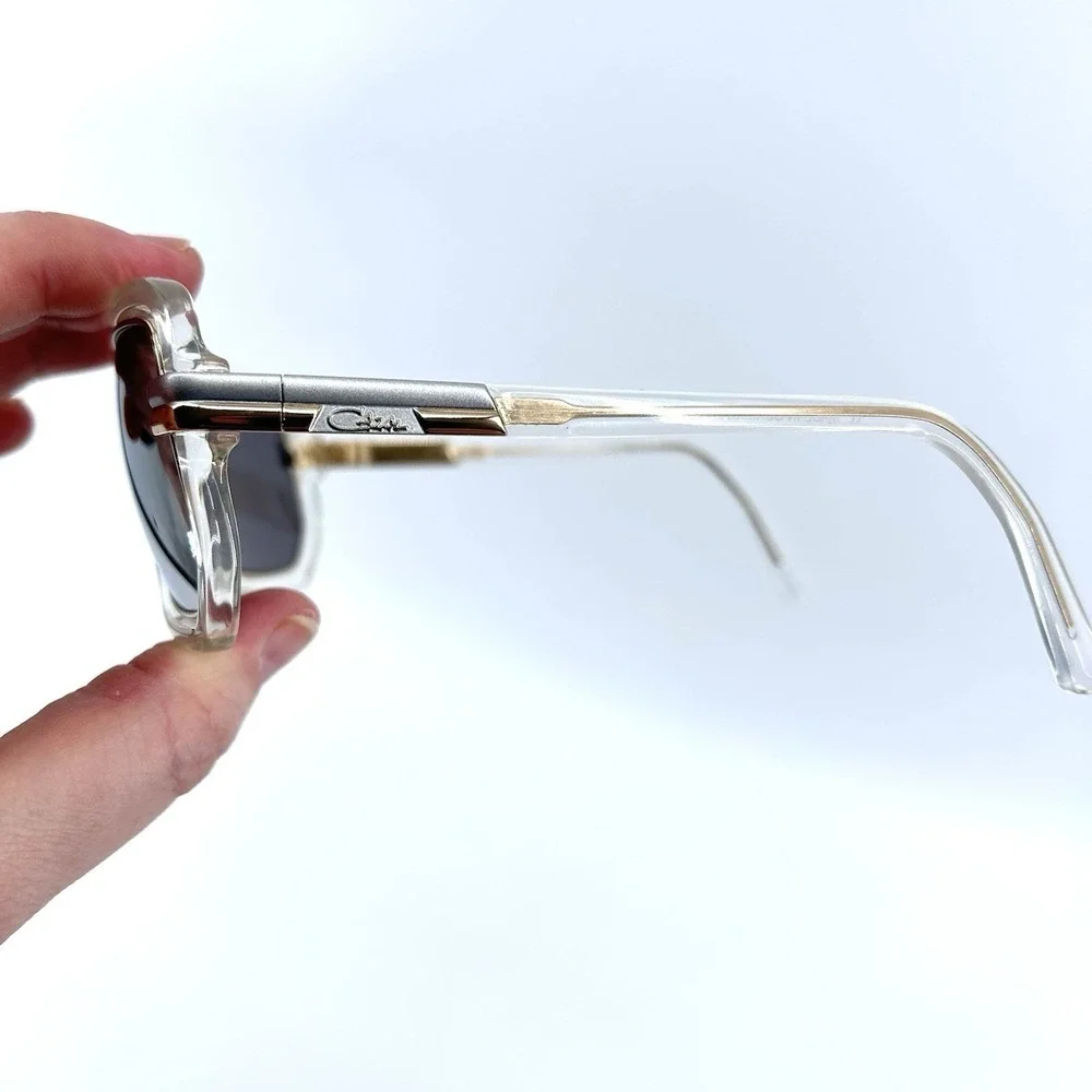 Vintage‎ Cazal Aviator Mirrored Gold Clear Mens Sunglasses Navigator Hip Hop Y2K